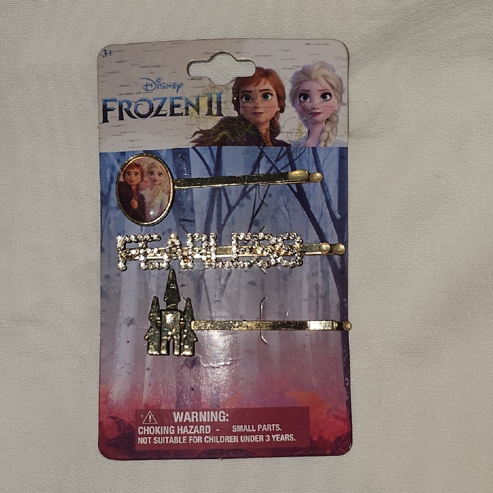 Frozen II Hair Bobby Pins Gold Tone New